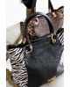 Bolso shopper Noco negro animal print