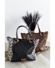 Bolso shopper Noco negro animal print
