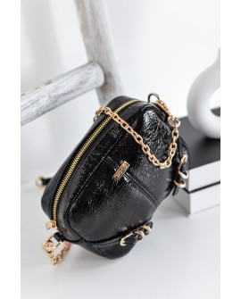 Bandolera mini Noco charol negro hebillas con referencia NOC-2525612N y un precio de 53,70 € de la sección Bolsos de mujer