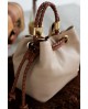 Bolso bombonera Noco asas trenzadas beige con referencia NOC-2525608S y un precio de 55,35 € de la sección Bolsos de mujer