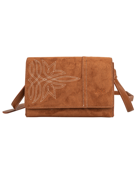 Bolso bandolera Lois Deerfield marrón con referencia ARS-327678-01 y un precio de 39,55 € de la sección Colección LOIS de mujer