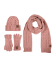 Conjunto gorro, bufanda y guantes Lois rosa palo con referencia ARS - 615302 y un precio de 44,95 € de la sección Colección L...