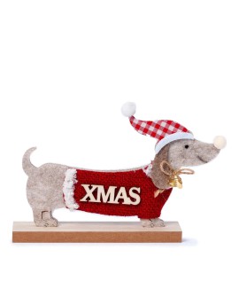 Pack 2 figuras perro salchicha con letrero Xmas con referencia MOP-NA159 y un precio de 6,80 € de la sección Regalos y objeto...