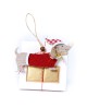 Colgante navideño perro salchicha con gorrito de Santa con referencia MOP-NA160 y un precio de 1,60 € de la sección Regalos y...