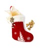 Calcetín navideño rojo 19 cm con copo dorado y árbol con referencia MOP-NA164 y un precio de 3,20 € de la sección Regalos y o...