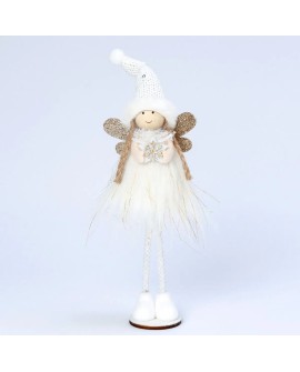 Figura angelita navideña blanca con alas doradas – 28 cm con referencia MOP-NA150 y un precio de 5,20 € de la sección Regalos...