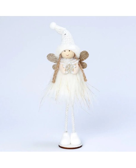 Figura angelita navideña blanca con alas doradas – 28 cm con referencia MOP-NA150 y un precio de 5,20 € de la sección Regalos...