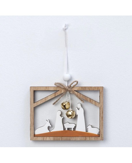Colgantes de pesebre en madera con cascabel – Pack 4 con referencia MOP-NW72 y un precio de 7,70 € de la sección Regalos y ob...