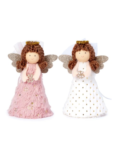 Pareja de angelitas navideñas con alas doradas – 14 cm con referencia MOP-NA152 y un precio de 5,95 € de la sección Regalos y...