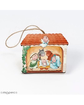 Colgantes Nacimiento Pit & Pita en madera – Pack 6 con referencia MOP-NW6400 y un precio de 7,20 € de la sección Regalos y ob...