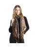Pashmina boho azul y beige con flecos con referencia TAN-03621651 y un precio de 20,30 € de la sección Pañuelos y gorros de m...