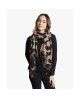 Bufanda negra y beige con estampado animal y flecos con referencia TAN-03621932 y un precio de 20,30 € de la sección Pañuelos...