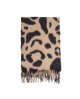 Bufanda negra y beige con estampado animal y flecos con referencia TAN-03621932 y un precio de 20,30 € de la sección Pañuelos...