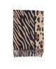 Bufanda negra y beige con estampado cebra y leopardo con referencia TAN-03621933/1 y un precio de 20,30 € de la sección Pañue...