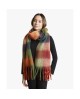 Bufanda multicolor de cuadros con flecos largos con referencia TAN-03621954 y un precio de 20,30 € de la sección Pañuelos y g...