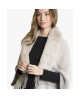 Chaleco beige claro en punto canalé con cuello de pelo sintético con referencia TAN-03622003 y un precio de 36,10 € de la sec...