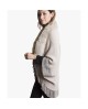 Chaleco beige claro en punto canalé con cuello de pelo sintético con referencia TAN-03622003 y un precio de 36,10 € de la sec...