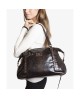 Bolso shopper marrón oscuro animal print serpiente con asas cortas y largas con referencia TAN-05060055 y un precio de 49,70 ...