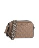 Bandolera acolchada marrón con asa geométrica con referencia TAN-05060045/1 y un precio de 40,65 € de la sección Bolsos de mujer