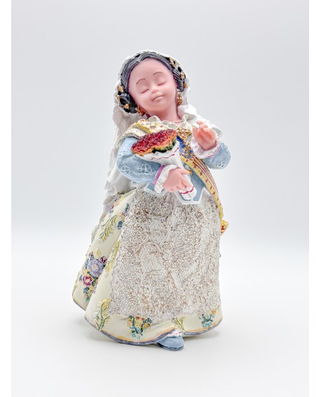 Fallerita con mantilla – Figura de ofrenda Nadal