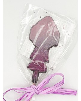 Piruleta de chocolate Fallera Kika