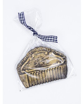 Peineta de chocolate fallera en bolsita