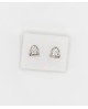 Pendientes peineta fallera en plata con circonitas.