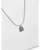 Colgante de peineta con circonita en plata de ley