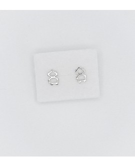 Pendientes de fallera calada en plata de ley