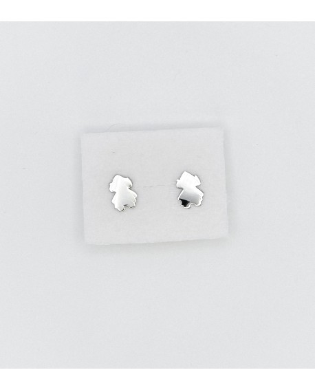 Pendientes de fallera en plata de ley brillo