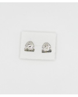 Pendientes peineta fallera grandes en plata