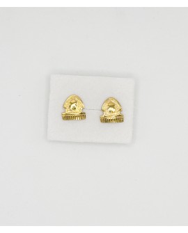 Pendientes peineta fallera grandes en oro