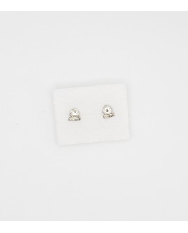 Pendientes peineta fallera pequeños en plata