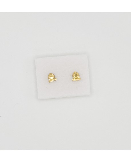 Pendientes peineta fallera pequeños en oro