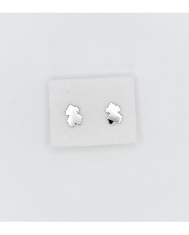 Pendientes silueta de fallera en plata