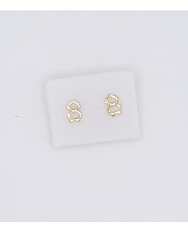 Pendientes silueta fallera calada en oro