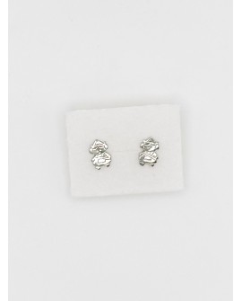 Pendientes fallera pequeños en plata