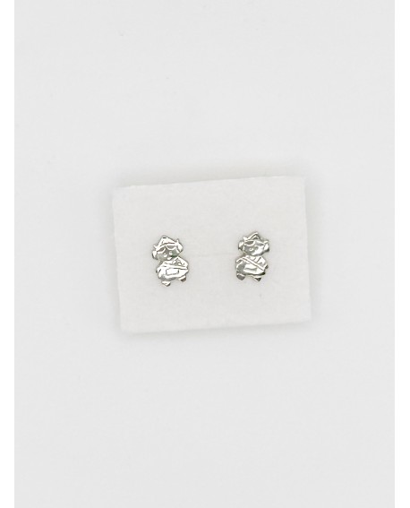 Pendientes fallera pequeños en plata
