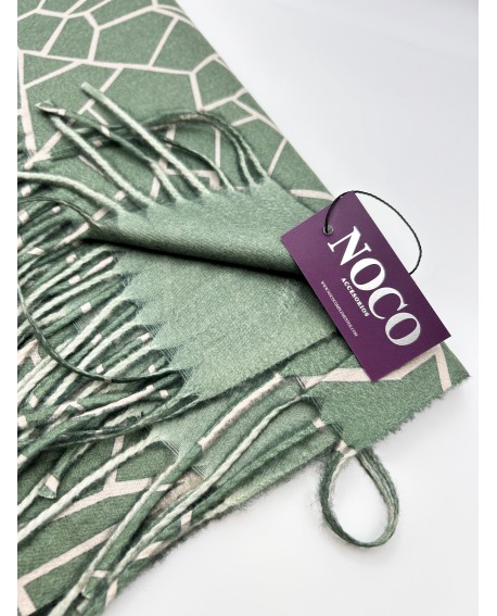 Pashmina reversible fisuras verde – Noco Complementos con referencia NOC-P25225 y un precio de 21,50 € de la sección Pañuelos...
