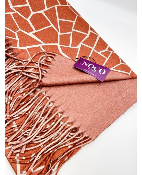Pashmina reversible fisuras teja – Noco Complementos con referencia NOC-P25225T y un precio de 21,50 € de la sección Pañuelos...