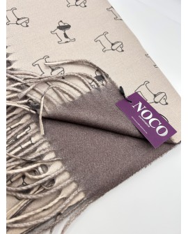 Pashmina perritos beige – Noco Complementos con referencia NOC-P25224 y un precio de 21,50 € de la sección Pañuelos y gorros ...