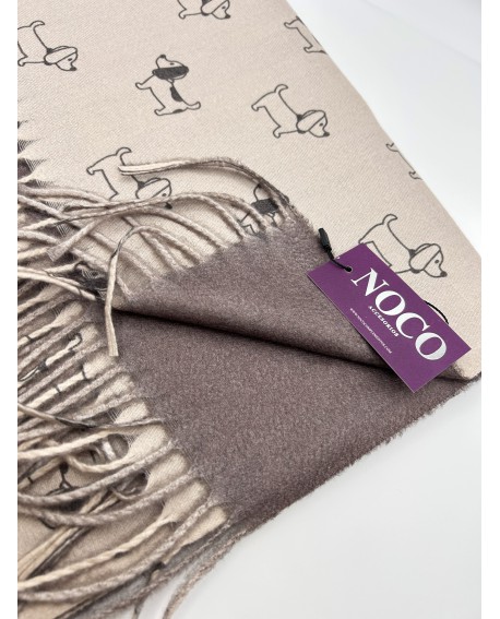 Pashmina perritos beige – Noco Complementos con referencia NOC-P25224 y un precio de 21,50 € de la sección Pañuelos y gorros ...