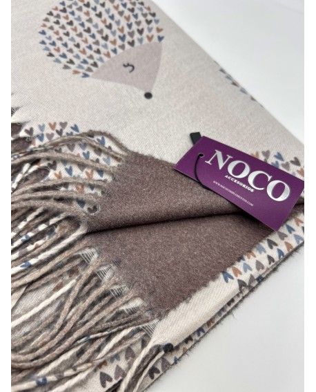 Pashmina erizos beige – Noco Complementos con referencia NOC-P25223 B y un precio de 21,50 € de la sección Pañuelos y gorros ...
