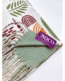 Pashmina iconos minimalistas verde – Noco Complementos con referencia NOC-P25221 V y un precio de 21,50 € de la sección Pañue...