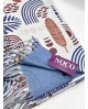 Pashmina iconos minimalistas azul – Noco Complementos con referencia NOC-P25221 A y un precio de 21,50 € de la sección Pañuel...