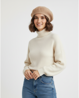 Boina joya de lana beige – Noco Complementos con referencia NOC-G25209 y un precio de 21,70 € de la sección Pañuelos y gorros...