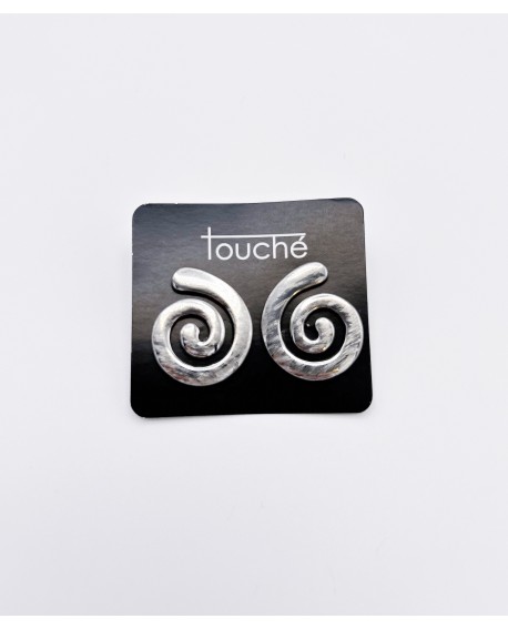 Pendientes espiral plateados Touche con referencia TOU-pend. espiral p y un precio de 16,50 € de la sección bisutería mujer