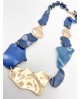 Collar largo azul y dorado mate Touche con referencia TOU-collar azulón y un precio de 35,00 € de la sección bisutería mujer