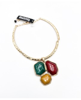 Gargantilla dorada con piedras de colores Touche con referencia TOU-piedras colores y un precio de 31,50 € de la sección bisu...