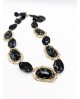 Collar negro con piezas doradas irregulares – Touche con referencia TOU-piedras negras y un precio de 35,00 € de la sección b...